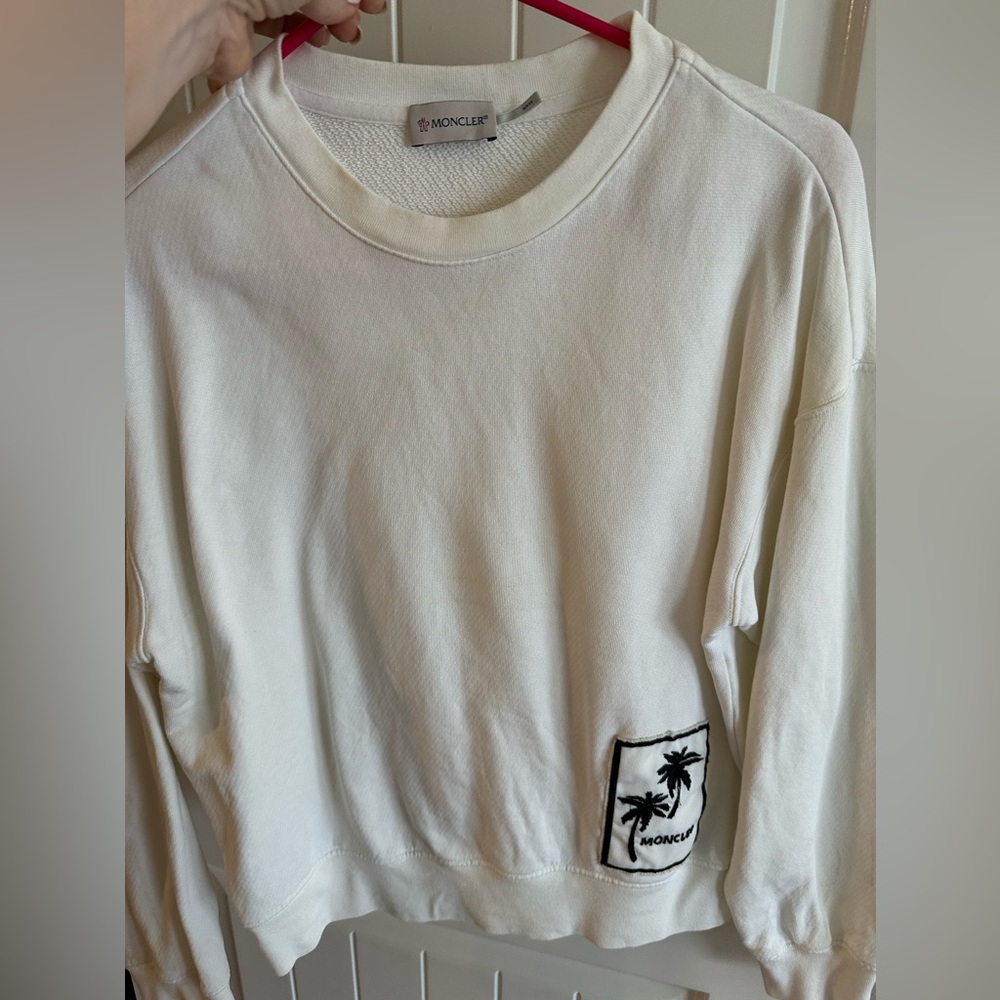 Moncler Palm Tree Logo Print Sweatshirt